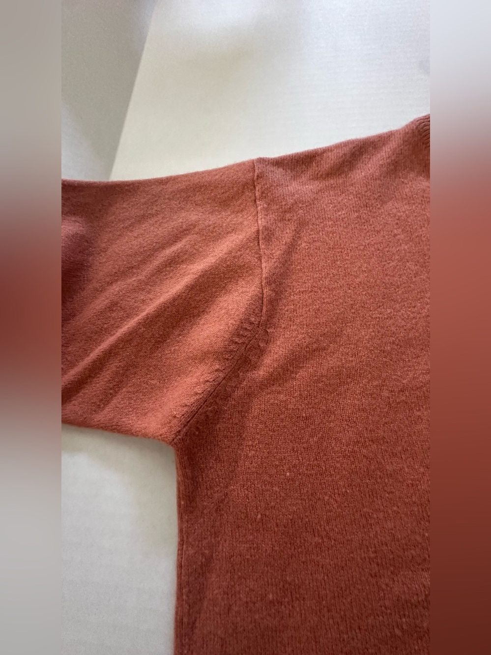 Women’s Crewneck Cashmere Sweater in Rust - Picture 7 of 13